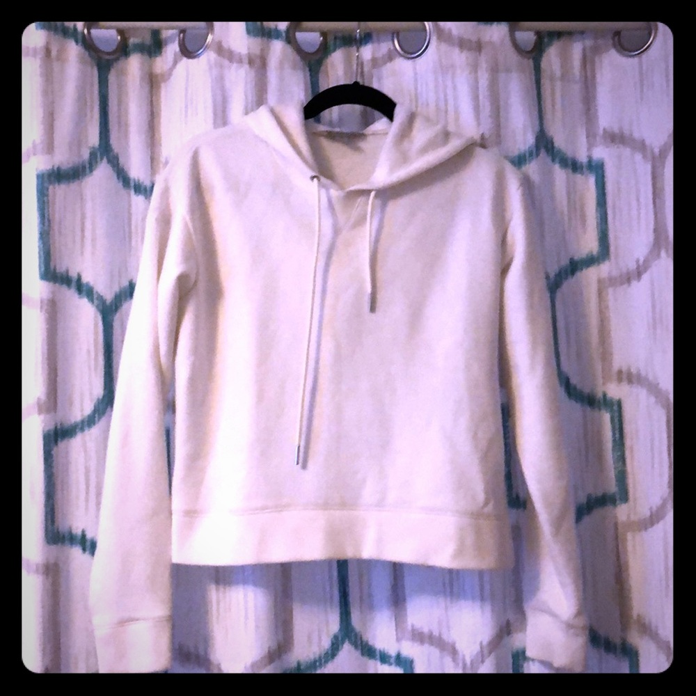 Calvin Klein Jeans white cropped hoodie